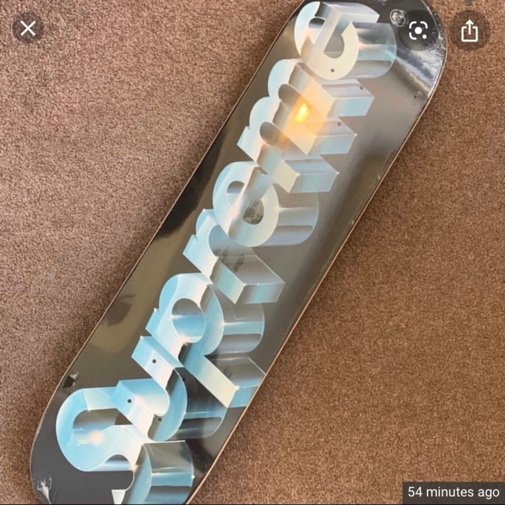 Supreme chrome skateboard black